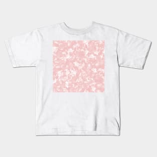 Salmon pink abstract tie dye Kids T-Shirt